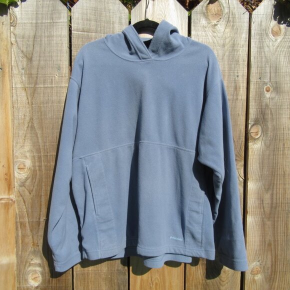 Patagonia Micro D-Luxe Blue Rincon Hoodie Fleece Pullover Shirt Size Large 26220 - Picture 1 of 5